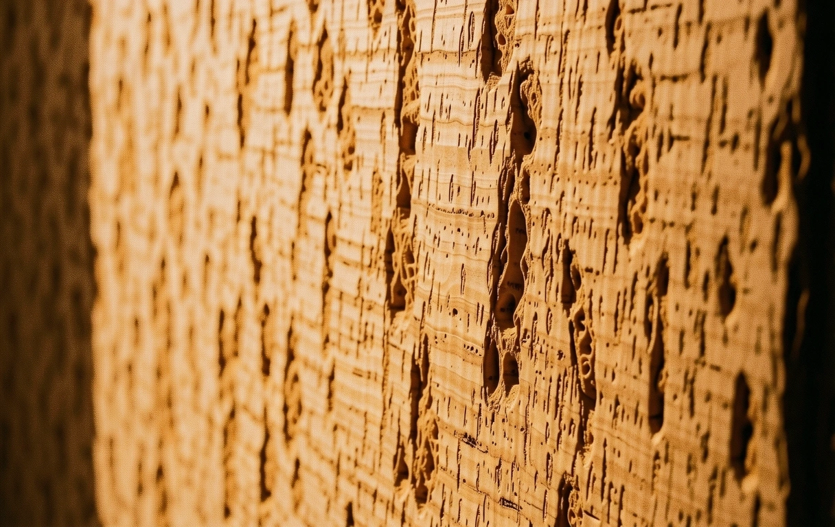 Textura de corcho natural